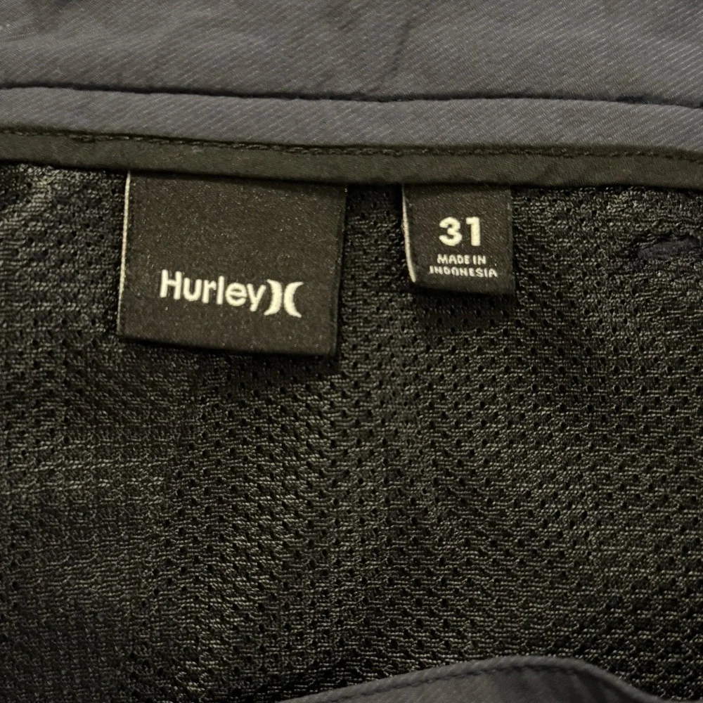 Hurley Hybrid Shorts Mens 31 Navy Blue Stretch Flat Front 9 Inseam - Picture 3 of 4